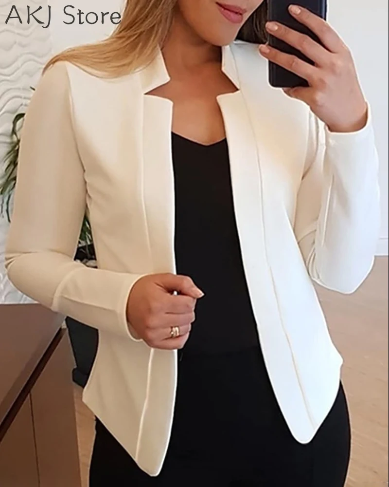 

Women Cutout Design Long Sleeve Blazer Coat