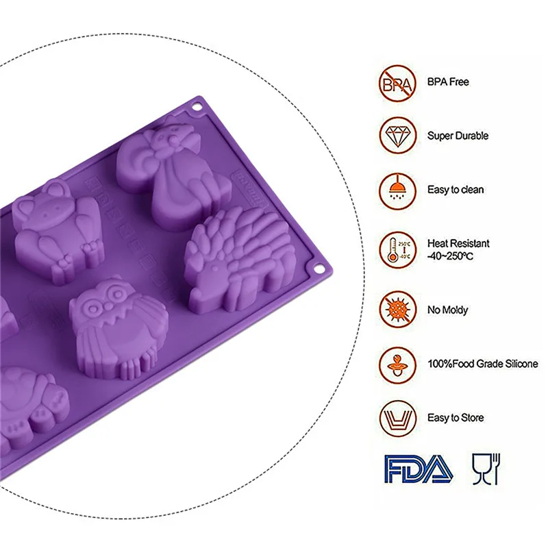 6 cavity мультфильм животных лягушка в форме кенгуру небольшой инструмент для