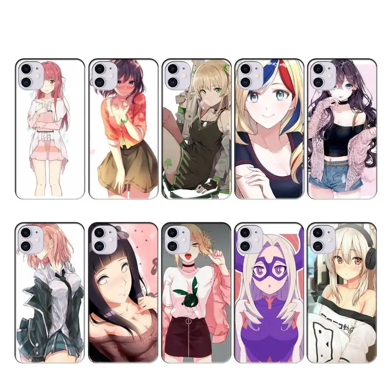 Сексуальные трусы с рисунком аниме Kawaii для девочек кошки чехол Coque Fundas Iphone 11 PRO MAX X