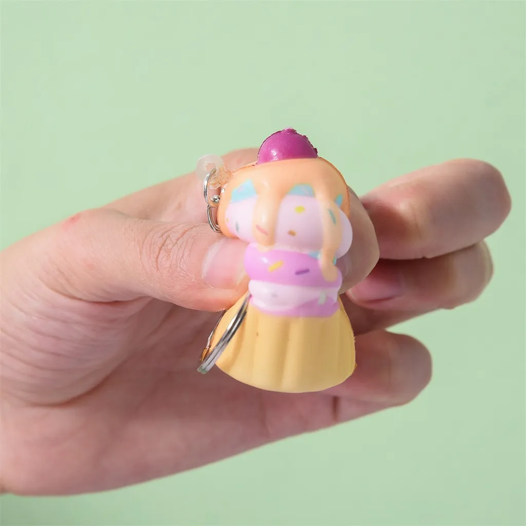 Мягкие персики крем Kawaii очаровательны мороженое торт ароматический крем медленный брелок снятие стресса игрушки сжимаемые игрушки Вечерние