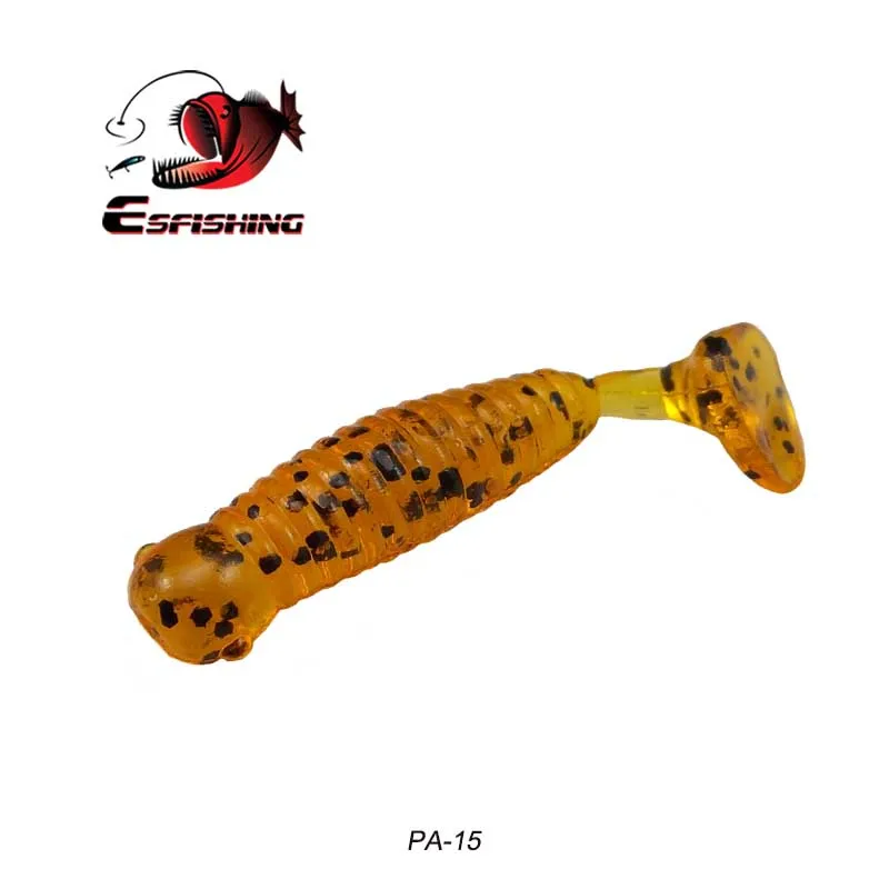 PA15 Esfishing, Высококачественная приманка, акция, рыболовные приманки, мягкие приманки, 10 шт., 45 мм, пластиковые приманки для ловли форели - Цвет: PA15