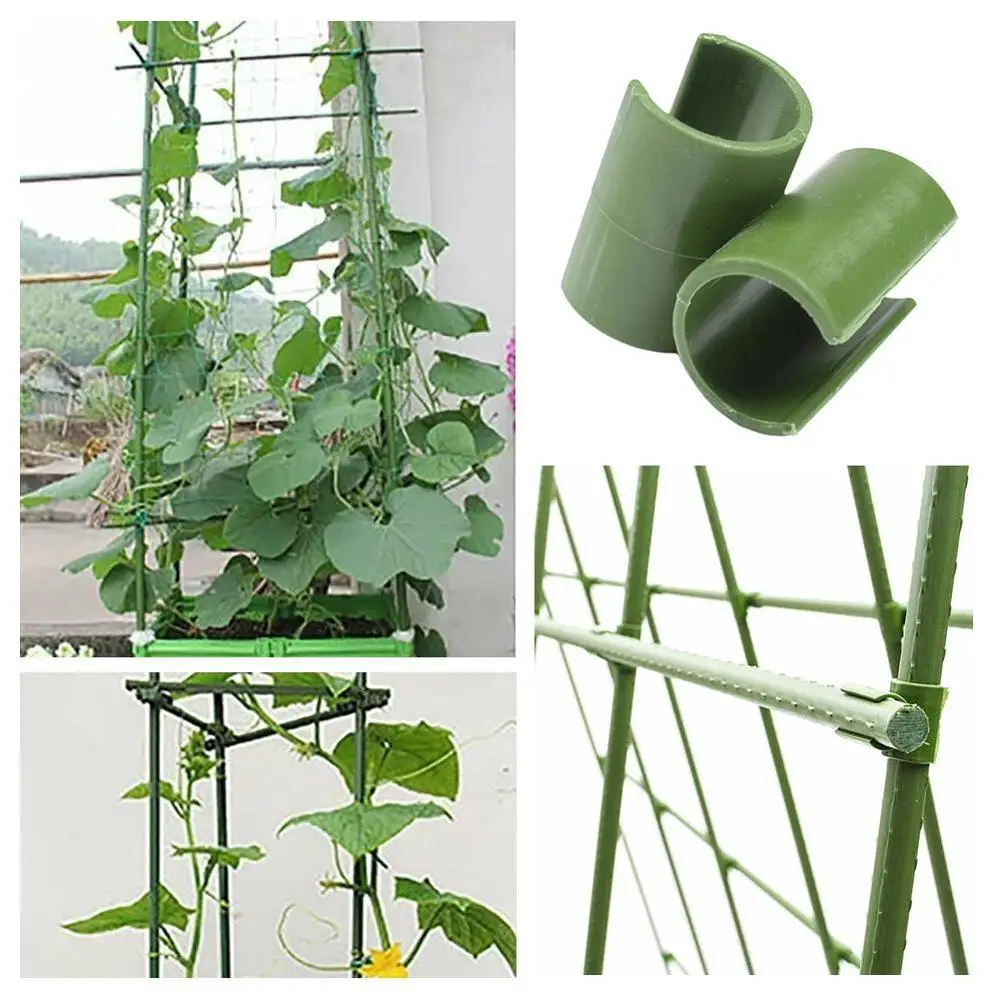 

10 PCS Cross Plastic clips Plant support Fixed Connector Pillars Gardening Fastener Diameter Agriculture Adjustable 8-20mm G5A2