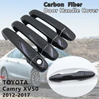 4 шт. крышка дверной ручки из углеродного волокна, Накладка для автомобиля, аксессуары для Toyota Camry XV50 2012 2013 2014 2015 2016 2017