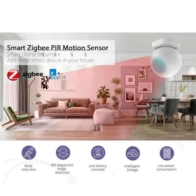 EWelink ZigBee PIR Sensor Infrared Human Body Moving Automatic Intelligent Household Alarm | Электроника
