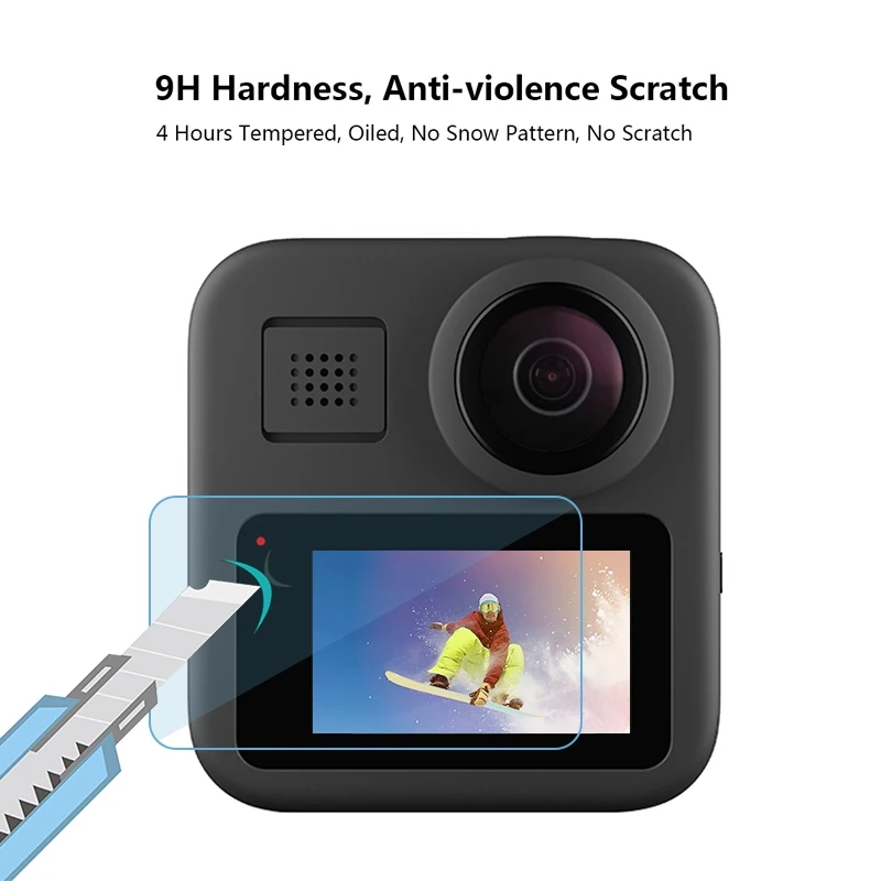 2 шт. PULUZ для GoPro Max Защитная пленка ЖК-экрана из закаленного стекла - купить по