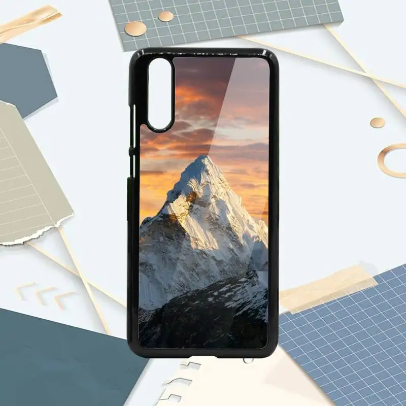 

Snowy Mountain Landscape Phone Case PC For Samsung galaxy S note 8 9 20 10 e lite2019 plus pro ultra