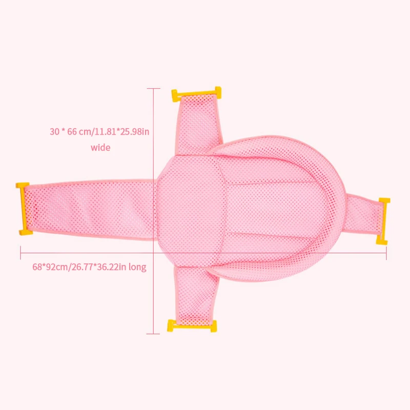 

Adjustable Baby Shower Seat Bath Tub Pad Non-Slip Bathtub Seat Newborn Safety Security Bath Support Cushion Foldable Soft Pillow