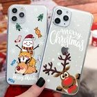 Силиконовый прозрачный чехол для Redmi 9 Prime 9C NFC 9A 9T Note 10 9 9S 6 7 5 10T 8T 8 2021 K40 Pro Max, чехол из ТПУ с рисунком на Рождество