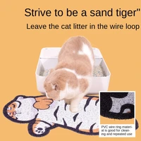 creative lovely tiger design cat litter pad pvc waterproof litter cat bed pad cat litter mat pet product cleaning supplies za641