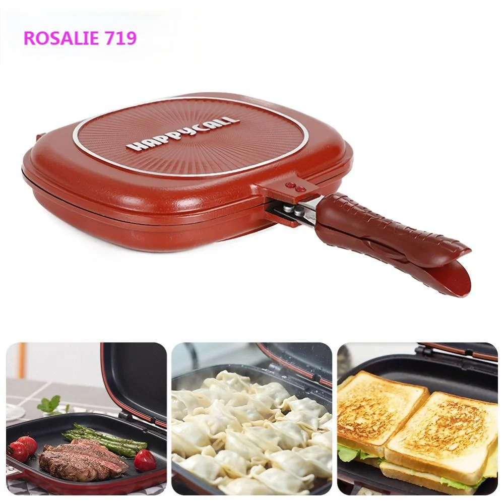 

32CM/28CM Frying Pan Non-Stick Double-Sided Barbecue Cooking Tool Stable Durable And Reliable Cookware Suitable For Home Outdoor