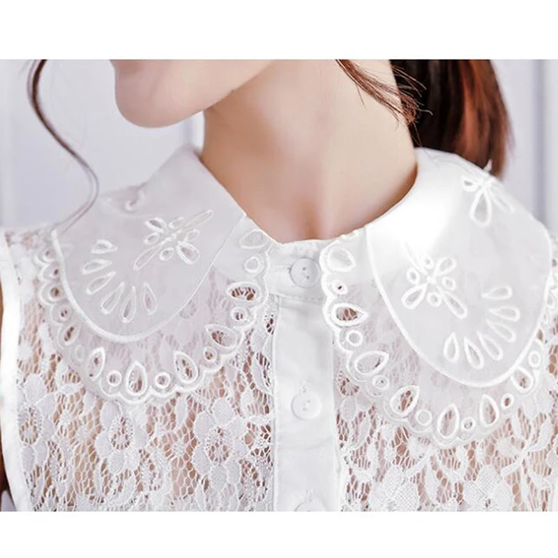 Корейский стиль женская Милая кукольная рубашка с круглым вырезом ложный