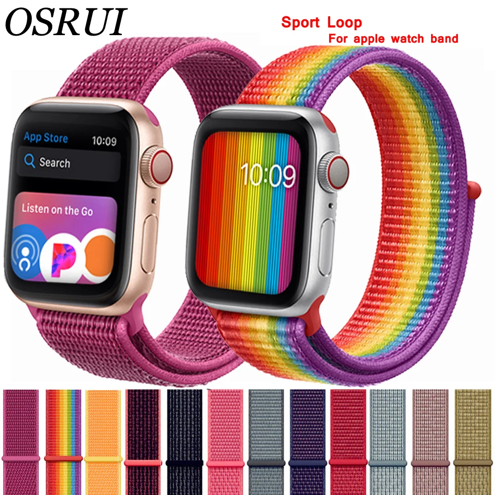 Ремешок для Apple watch band 42 мм 38 Спортивная петля correa 4 44 40 Iwatch series 3 2 1 браслет часов