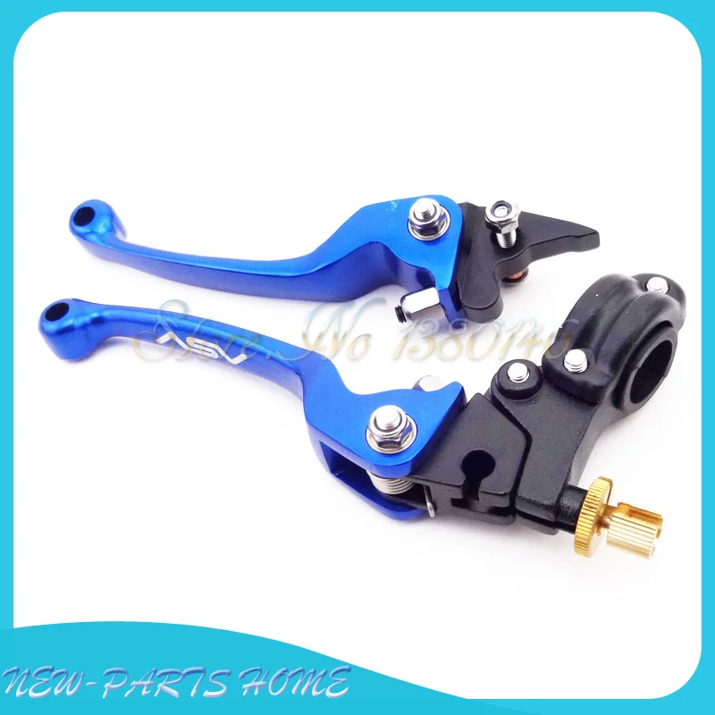 Алюминиевый синий ASV складные сцепные ручки для мотокросса мотоцикла Atv pit dirt bike
