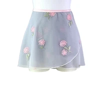 fairy tutu double layer embroidery embroidery korean mesh elastic belt skirt adult dandelion ballet dance skirt