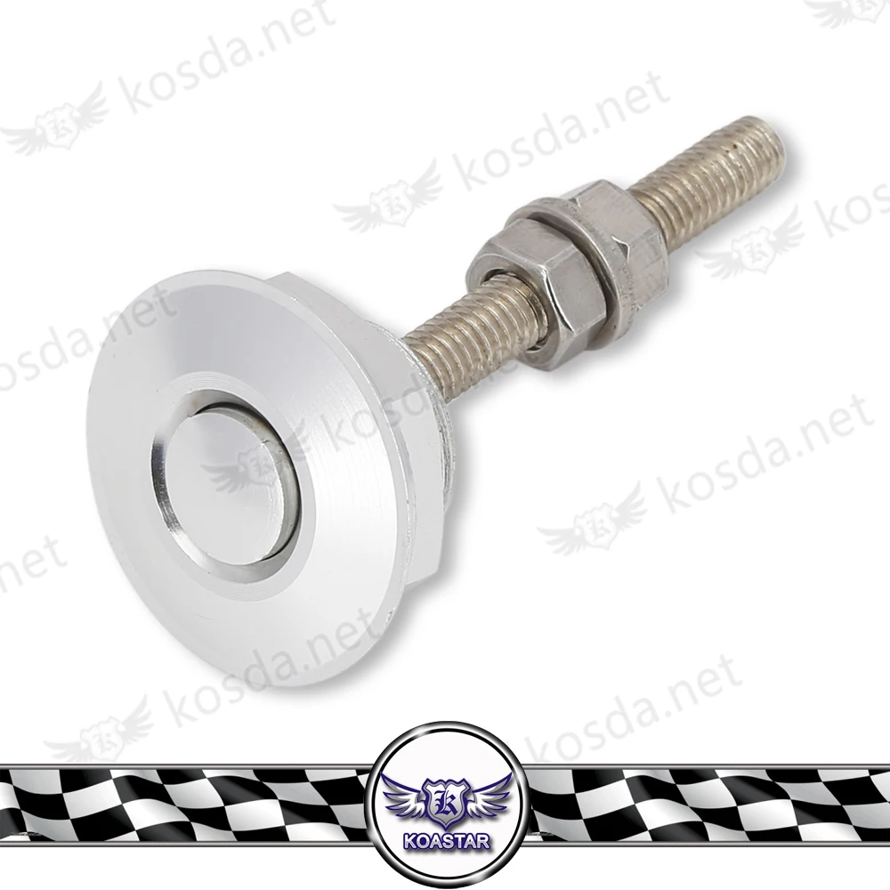 Universal Push Button Billet Hood Pins Lock Clip Kit JDM Style Car Quick | Body Kits