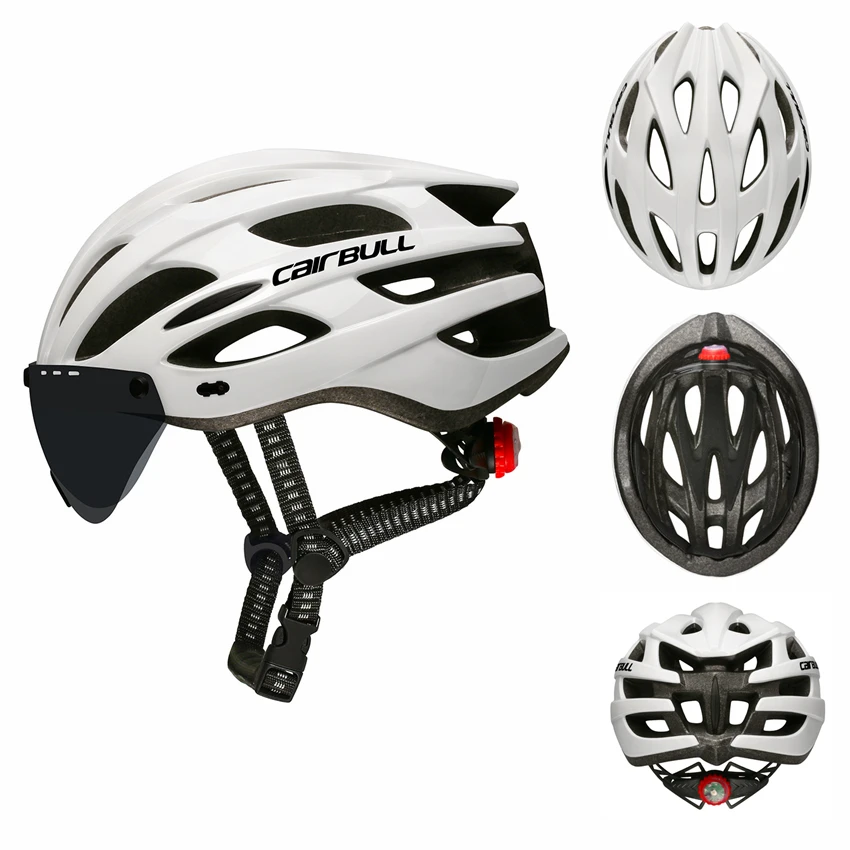 Гоночный велосипедный шлем со съемными линзами TT и козырьком XC DH MTB с задним