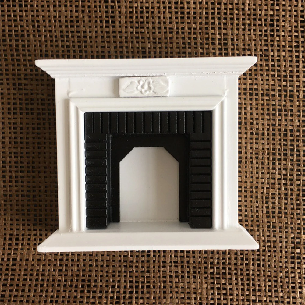 

1:12 Lightweight Furniture Toys Doll House Miniature Christmas Free Standing Wall Decoration Home Cafe Fireplace Ornament Party