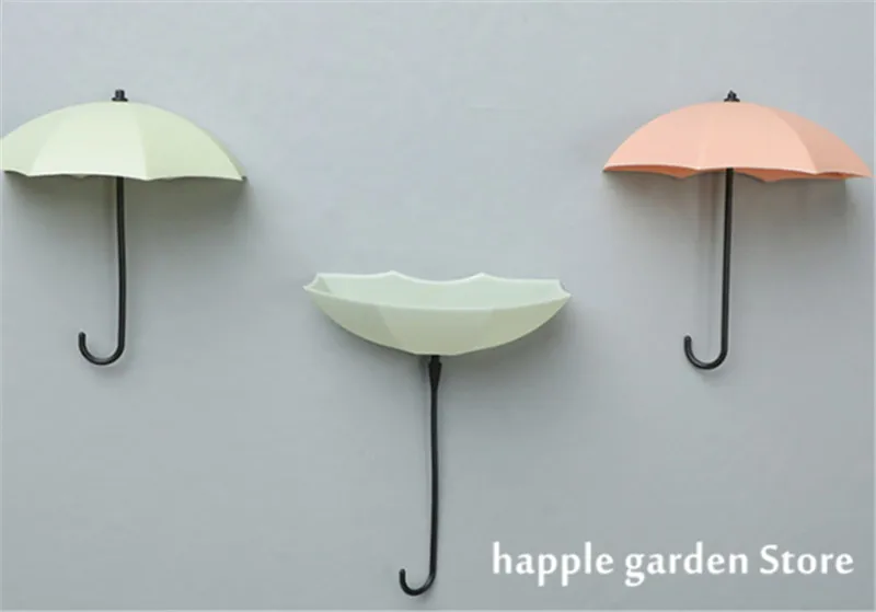 1 шт./лот креативный настенный крючок в форме зонта цветной держатель для ключей