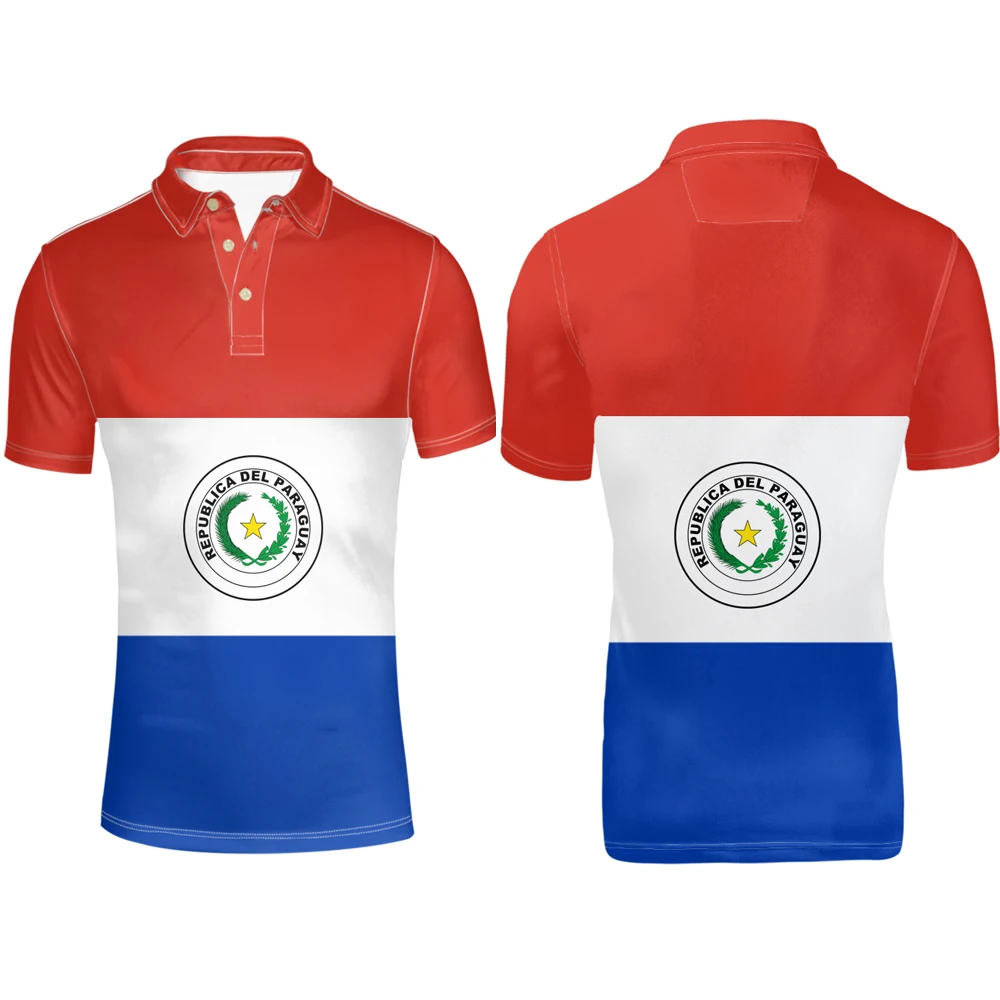 

PARAGUAY youth diy free custom name number pry Polo shirt nation flag py paraguayan spanish college print photo clothing