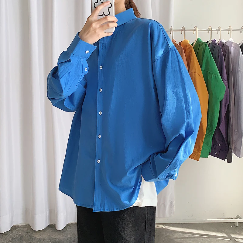 2020 мужская приталенная рубашка 10 цветов чистоты с длинным рукавом Свободное