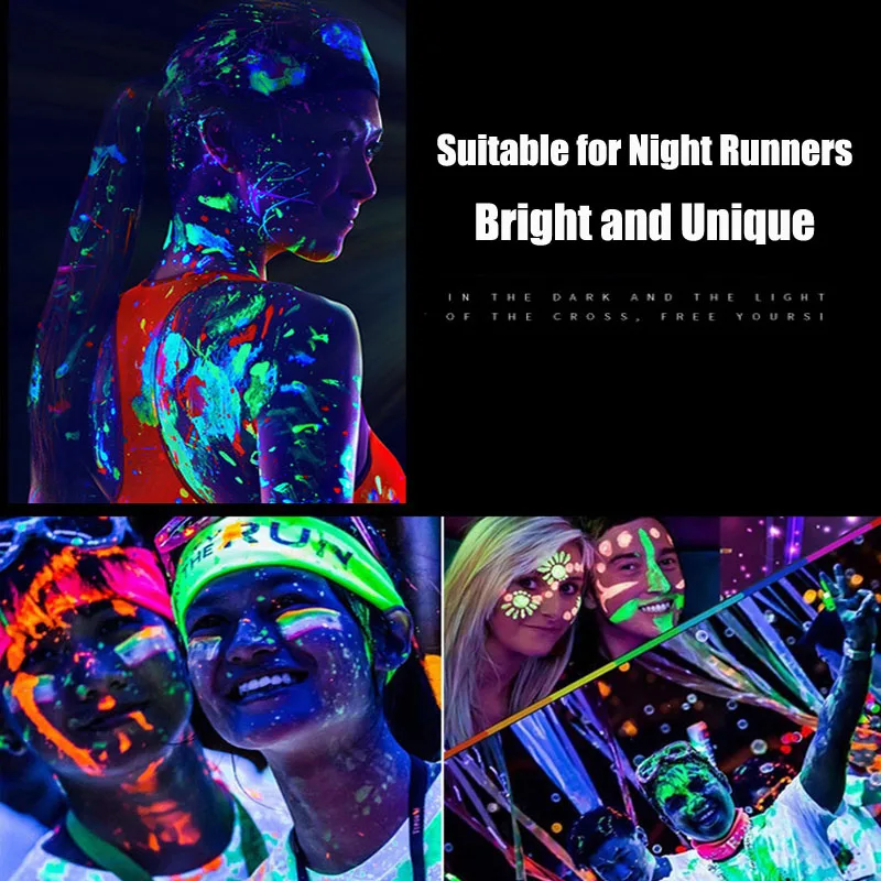 6 цветов светящиеся в темноте краски для тела 10 мл УФ лица модный макияж Хэллоуина