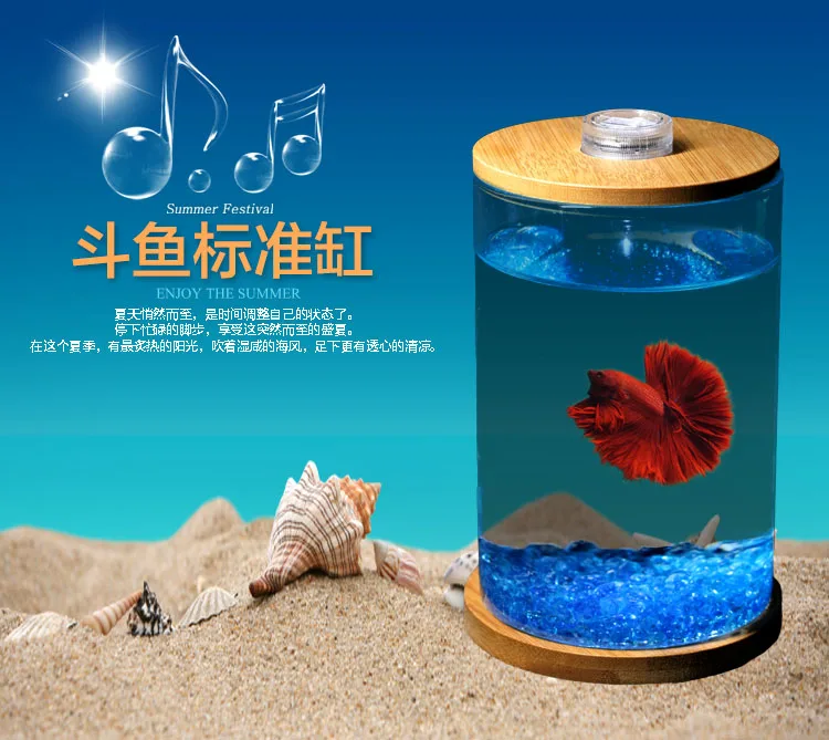 Dou Fish Tank Office Desktop Creative Microview Mini Small Glass Tropical Aquarium Ecological Bottle | Дом и сад