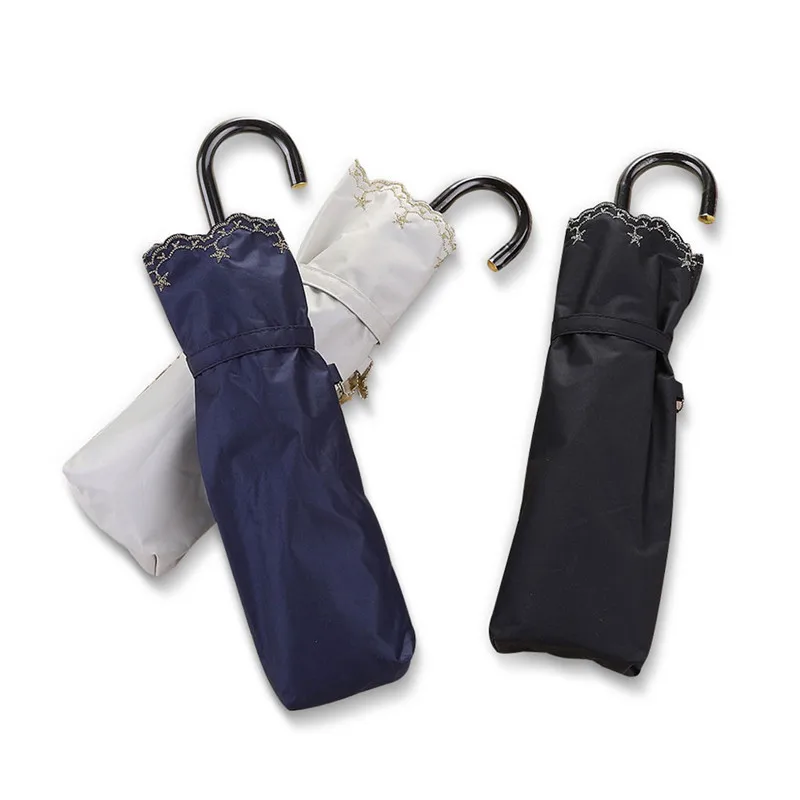 Aluminum Alloy Three Fold Hand Open Sun Protection UV Umbrella Ultra Light Mini Sunshade Non Automatic Folding Umbrellas @D | Дом и сад