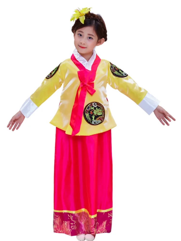 Girls Korean Hanbok Traditional Costumes Ancient Asia Elegant Palace Wedding Oriantal Dance Costume Stage Cosplay | Тематическая