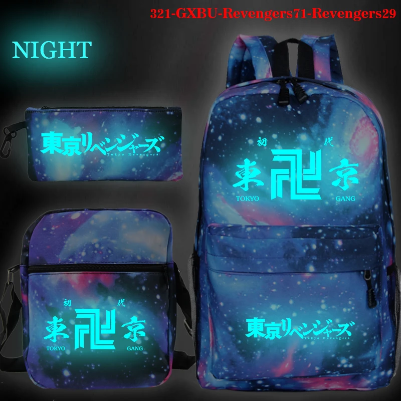 

Cartoon Tokyo Revengers Children School Bags Sets Girls Sweet Kids School Backpack Luminous Anime Primary Schoolbags Rucksack