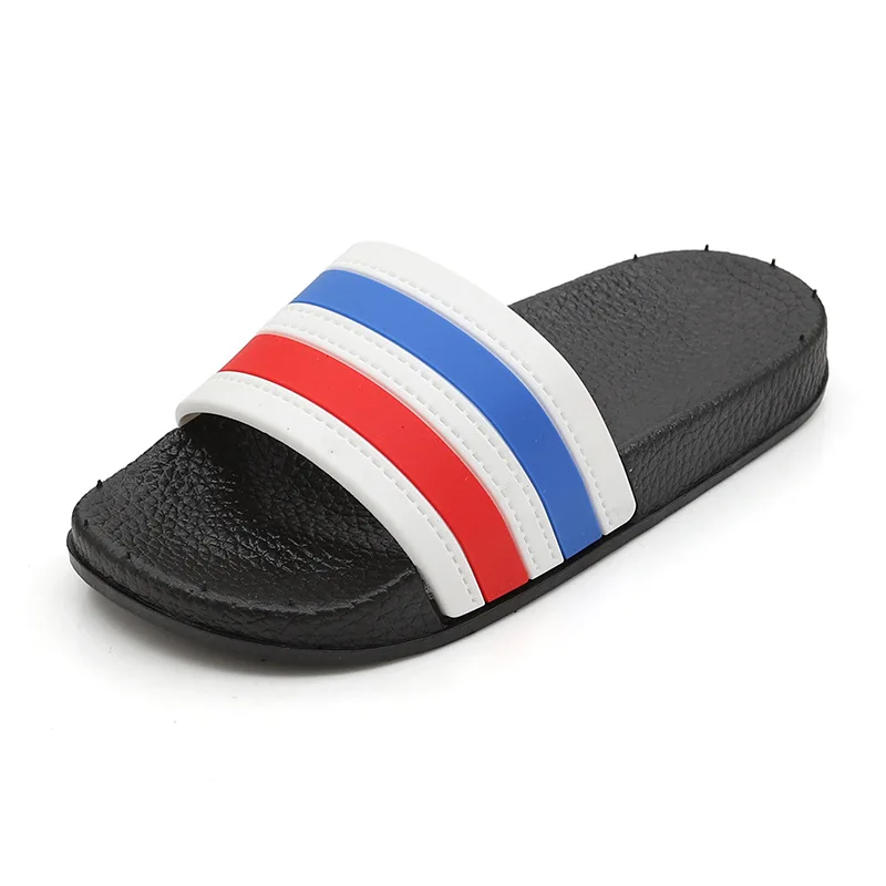 

Parent-Child Shoes Fashion Stripes Children's Slippers Baby Girls Boys Barefoot Footwears Kids Home Shower Swimming Men Women