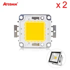 Светодиодный светильник, 2 шт., 10 Вт, 20 Вт, 30 Вт, 50 Вт, 100 Вт, 12 В постоянного тока, 30 в, COB светодиодный светильник с диодным чипом, интегрированный Точечный светильник, садовый квадратный прожектор
