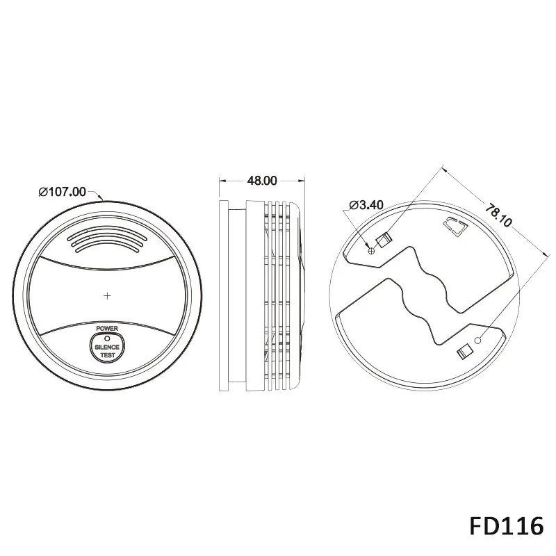 WiFi Smoke Detector Fire Alarm Tuya APP Smart Life Sensor Security | Безопасность и защита