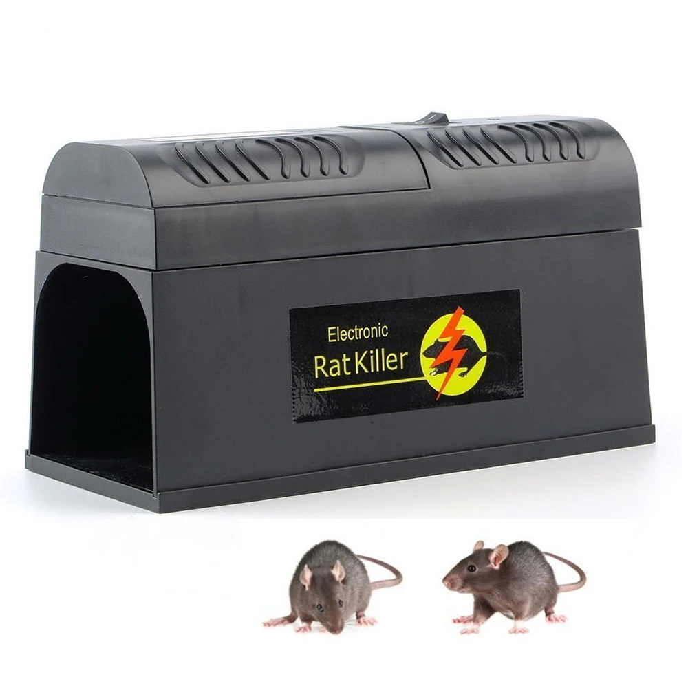 

EU US UK Plug Behogar Electric Shock Mouse Mice Rat Rodent Trap Cage Killer Zapper Reject Rejector For Serious Pest Control