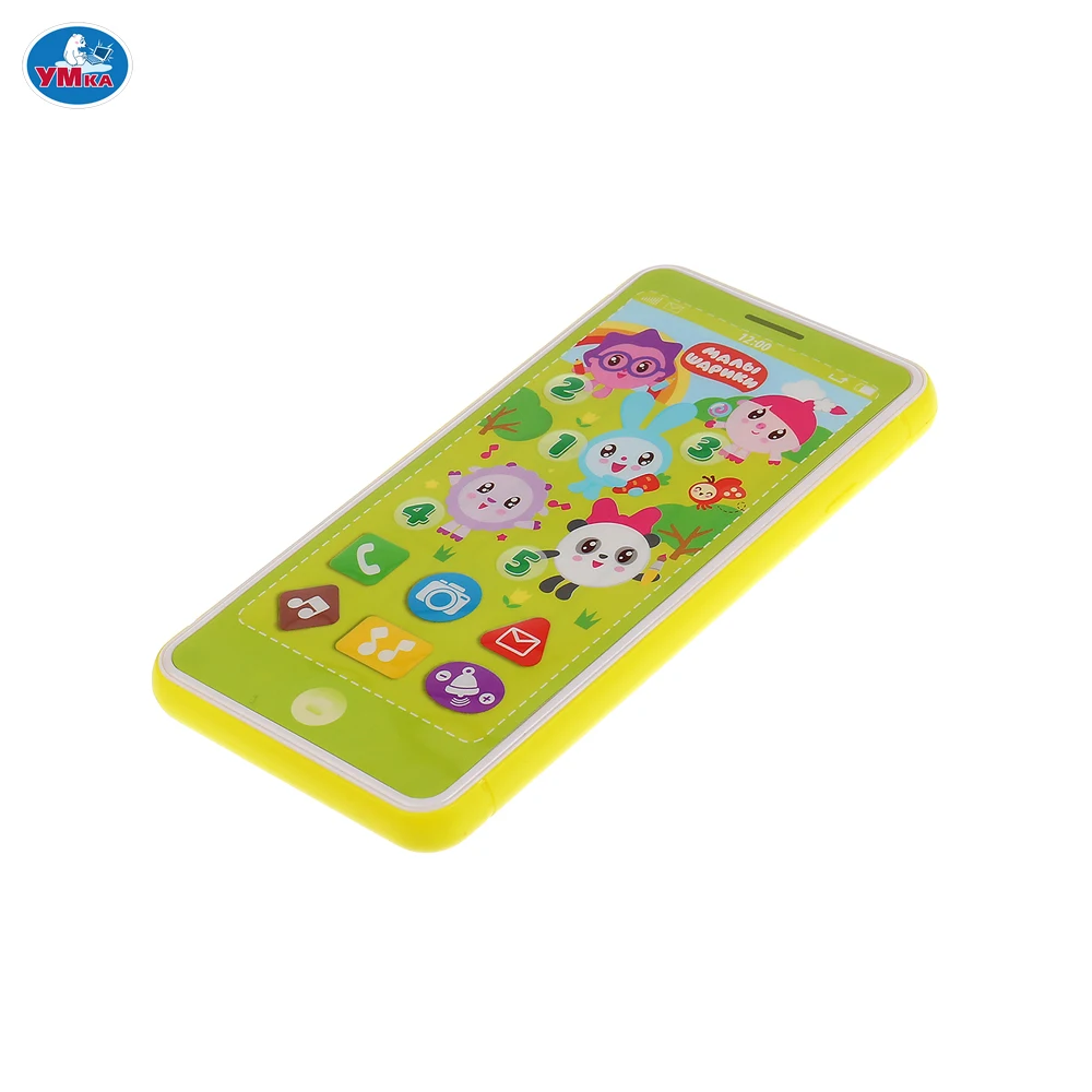 Обучающий телефон УМКА 15 песен из м/ф Малышарики 5 рассказов учим цифры формы