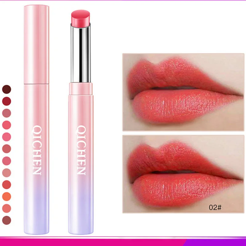 12 цветов пикантная долговечная водостойкая матовая помада бархатная блестящая