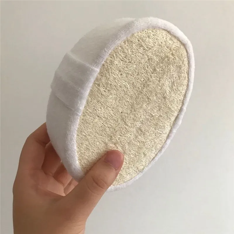 Скруббер для тела отшелушивающая щетка ванны Губка из натуральной люфы скруббер