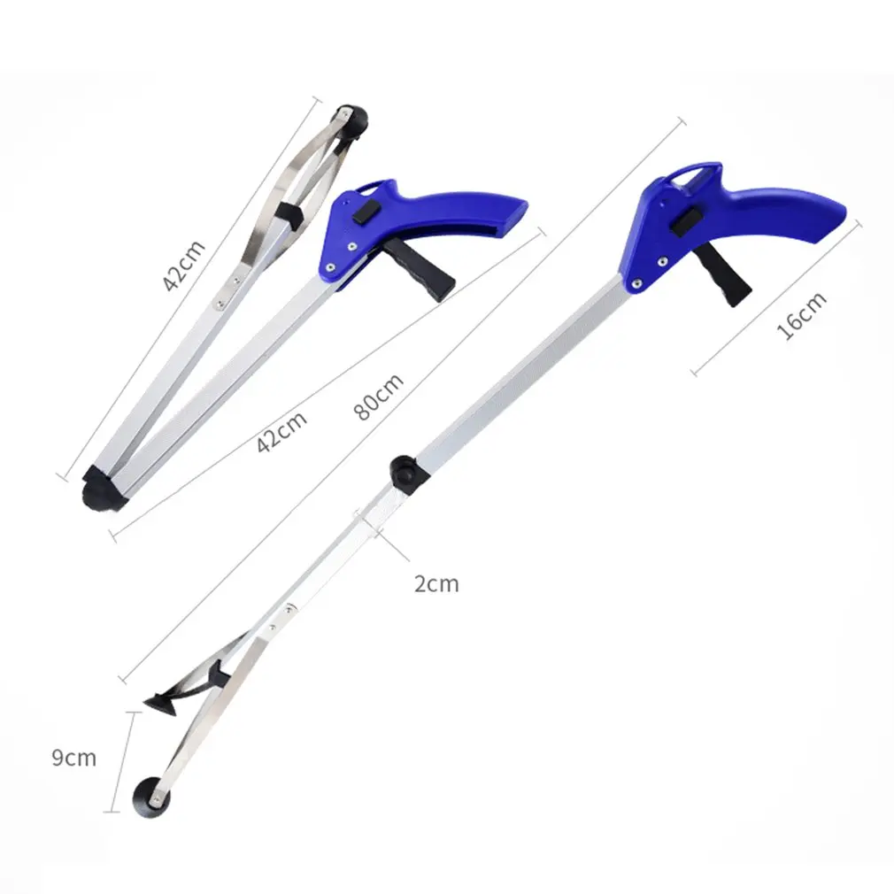 

82cm Foldable Garbage Pick Up Tool Grabber Reacher Stick Reaching Grab Claw Gripper Extend Reach Kitchen Home Tool Garden Hotel
