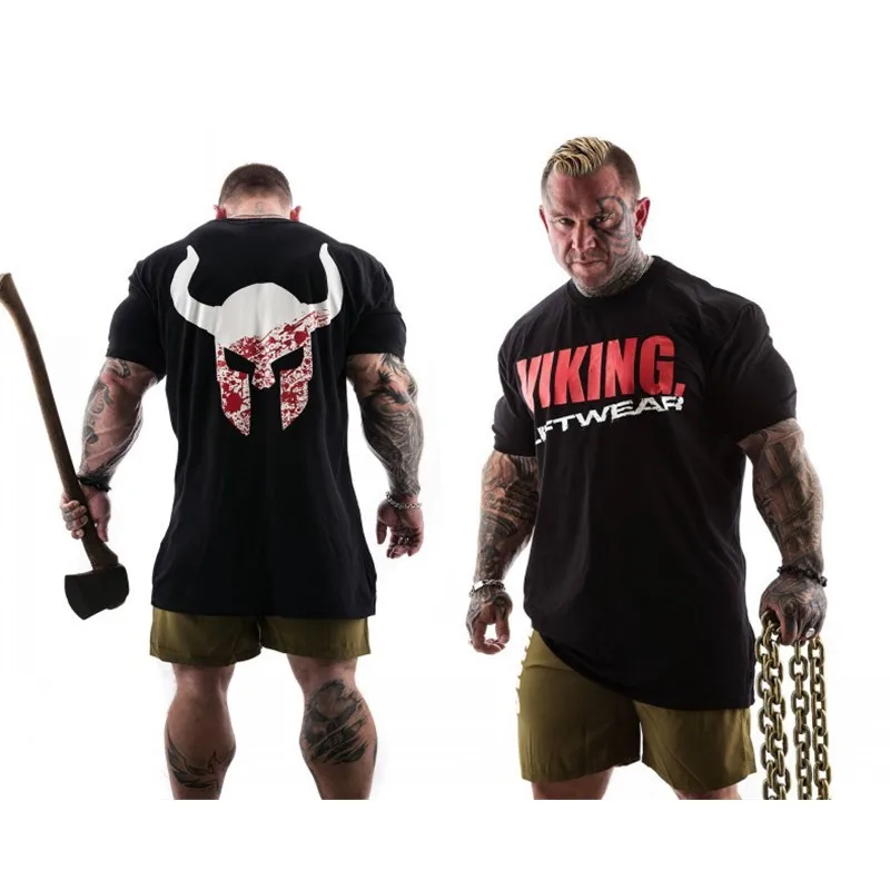 Спортивная футболка для фитнеса мужская повседневная хлопковая Футболка с