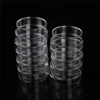 10pcs practical sterile petri dishes with lids for lab plate bacterial yeast chemical instrument lab supplyaa