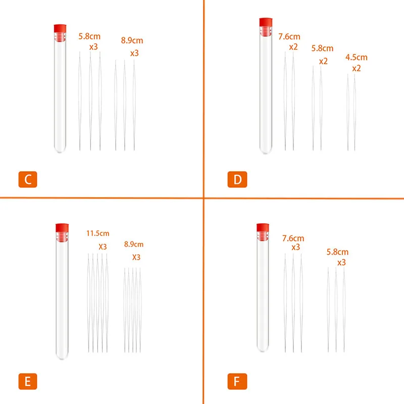 

1Set Perforation Needles Home Use Stainless Steel Multipurpose Fine Pearl Needle for Beading Silver Sewing Tools