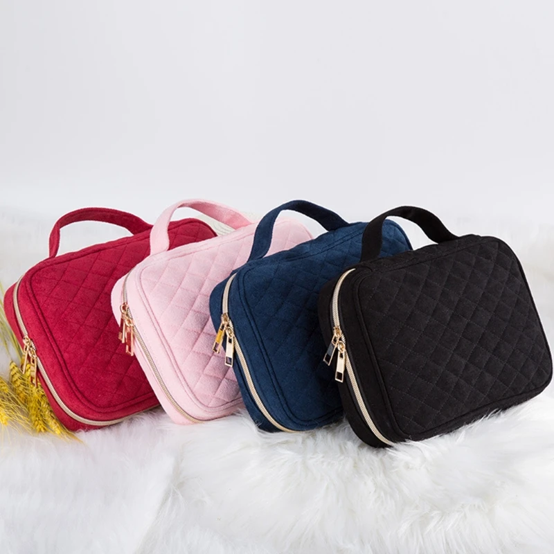 

Portable Travel Jewelry Box Zipper Storage Bag Necklace Earrings Rings Bracelet Organizer Display Carrying Case