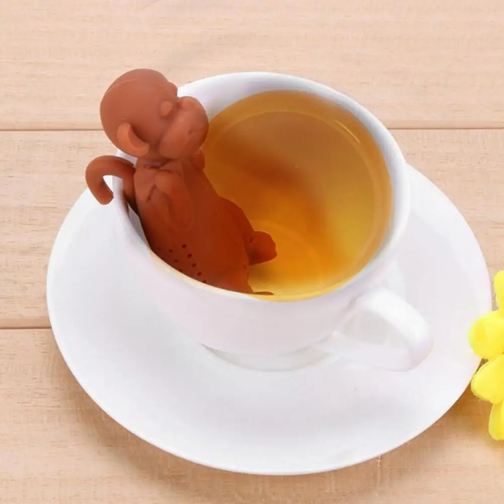 Monkey Tea Infuser Filter Silicone Bags Diffuser Strainer Brewing Making Device Ball Kitchen Tools | Дом и сад