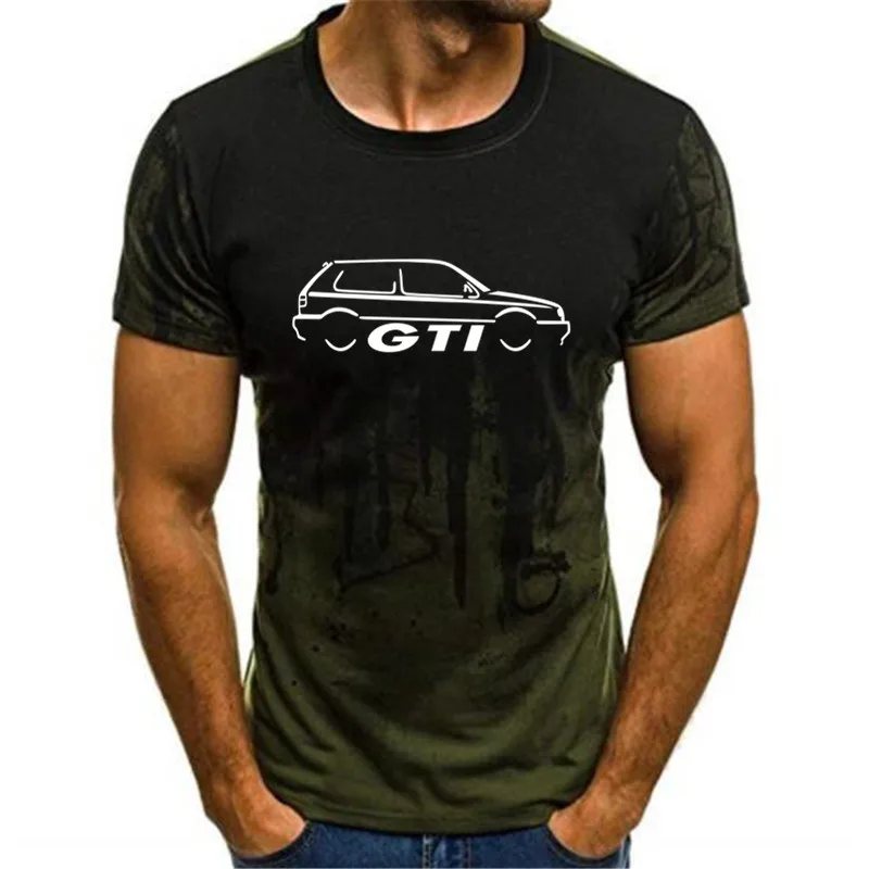Gradient S-4XL GOLF GTI MK 3 INSPIRED CLASSIC CAR men t shirt | Мужская одежда