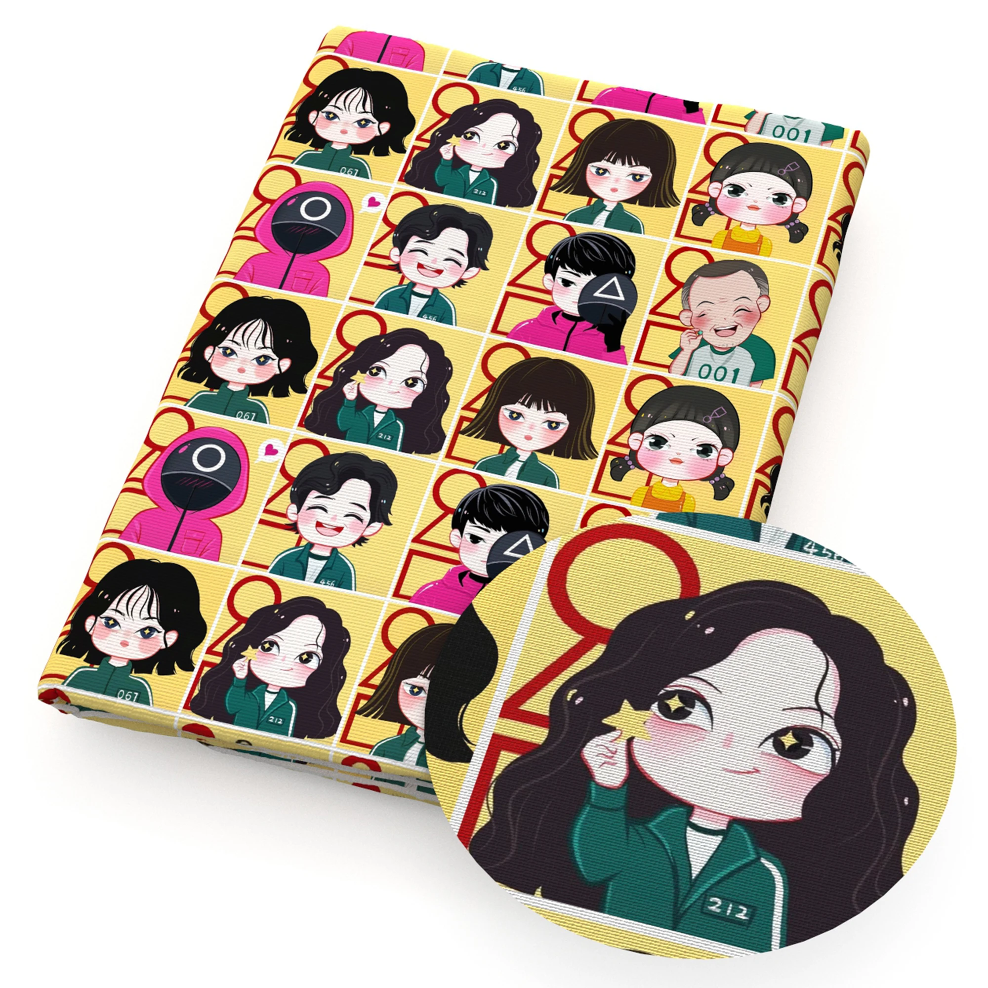 Популярные игры ткань из полиэстера и хлопка с цифрами для шитья рукоделия