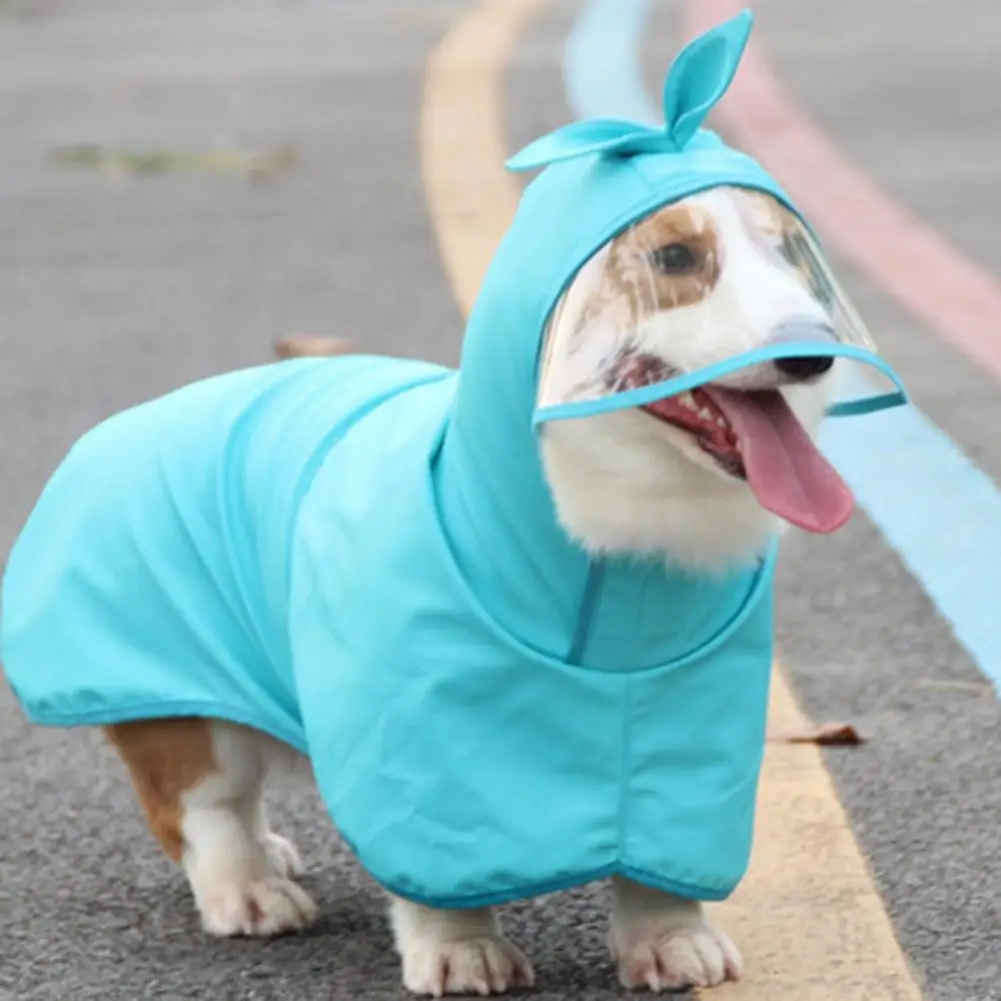 Милый дождевик для домашних животных мягкий собаки дизайн с капюшоном не липкие