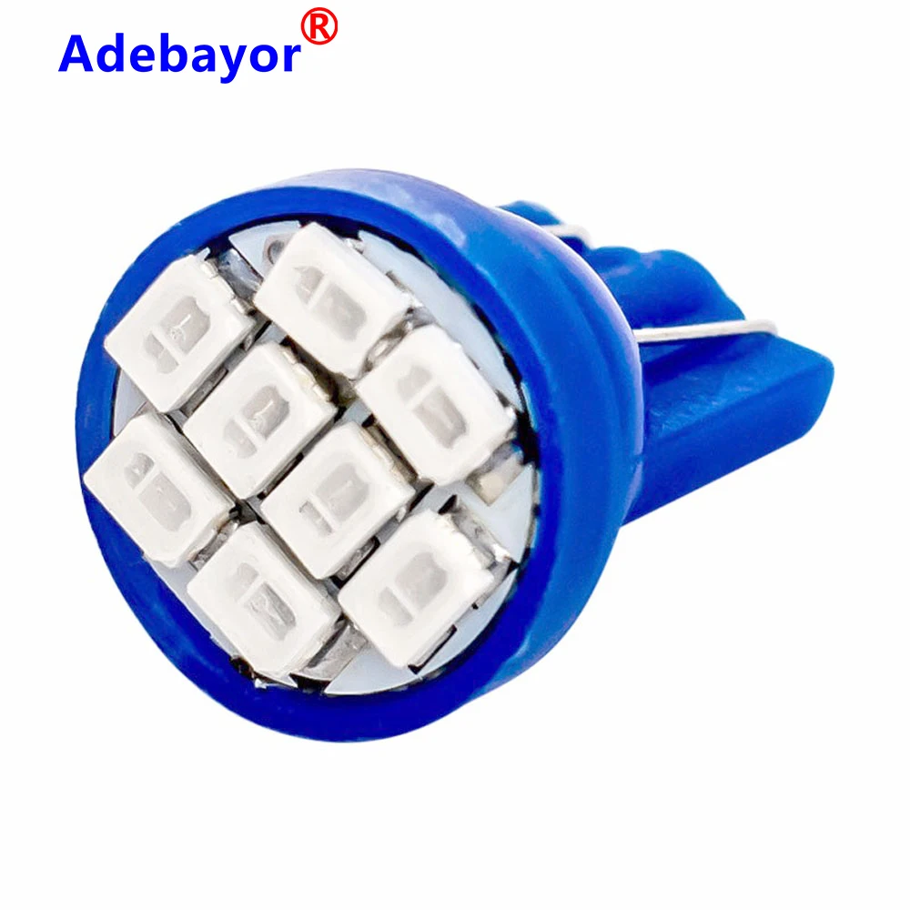 100PCS T10 8 SMD LED 1206 3020 8SMD w5w 194 168 Auto Car Wedge Clearance Light bulb Lamp Styling Yellow Green White Blue Red 12V |