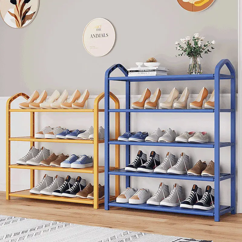 

Простая Многоуровневая стойка для обуви, из нержавеющей стали, легко монтируется, шкаф для хранения обуви, вешалка для обуви, Бытовые аксесс...
