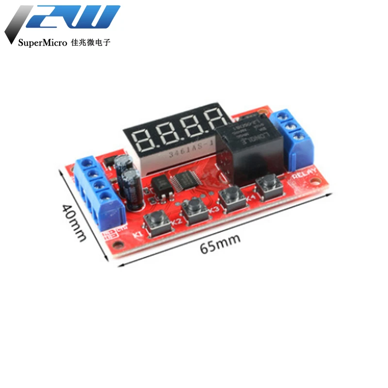 Релейный модуль с регулируемой задержкой времени постоянный ток 5 В 12 24 10 А 32