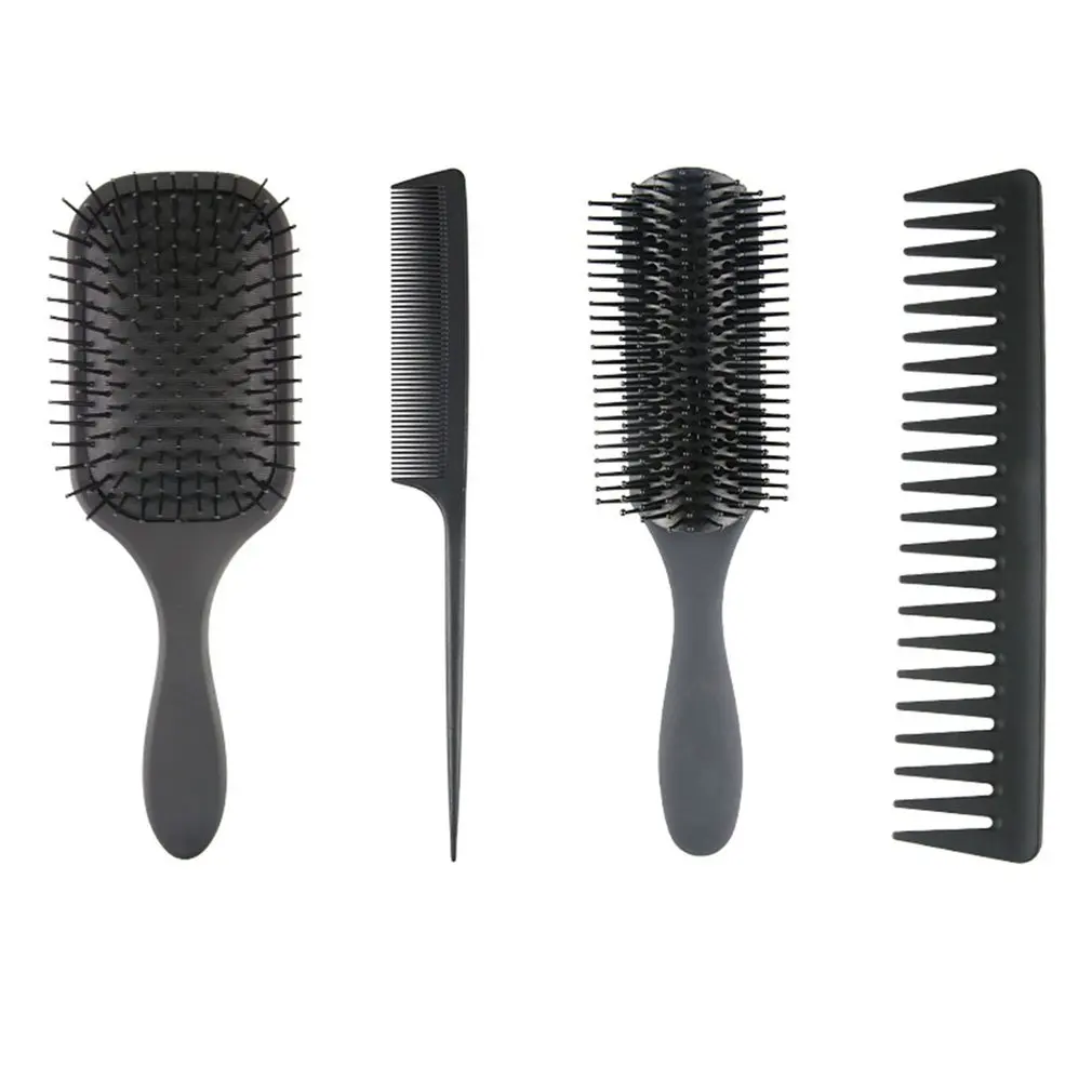 

Щетка для распутывания волос с насадками и расческа для волос, отличный набор для мокрых или сухих волос, щетка для распутывания волос для н...