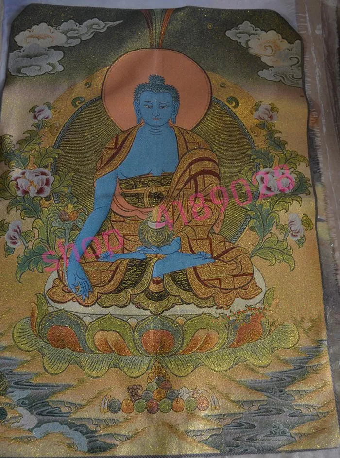 Тибетская буддийская шелковая вышитая парча Nepal Thangka тибетский Будда Bodhisattva